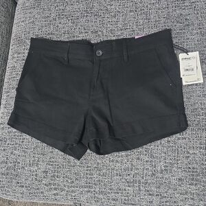 Burnside Black High Waist Shorts